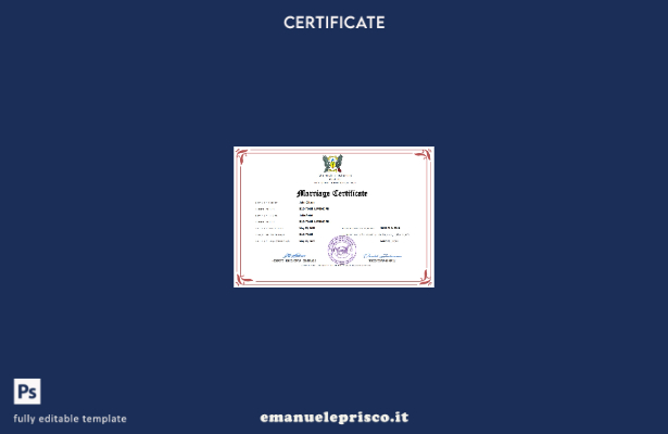 stile verificato Certificato di matrimonio di Sao Tomé e Principe Modello Word e